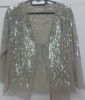 Adult Female Costumes to Hire - Sequin Net Silver jacket - SMALL - Ladies